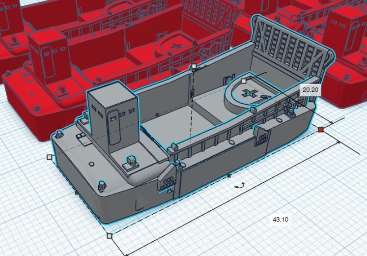 D Day Dice , LCM, model 6 Lancha de Desembarco