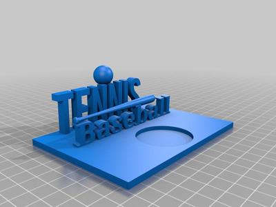 Baseball and tennis trophy tea light