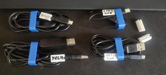 TPU simple snap cable tag