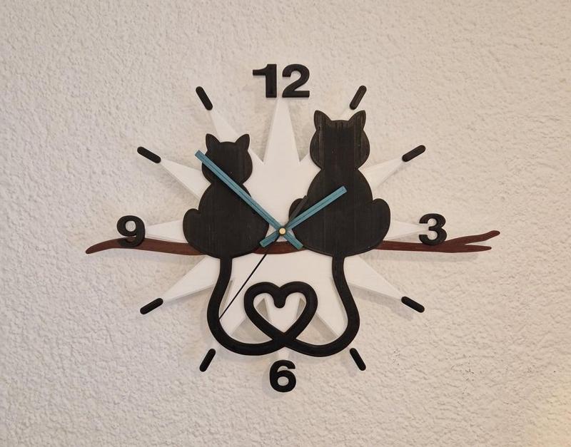 Wall Clock Cat - Wanduhr Katze