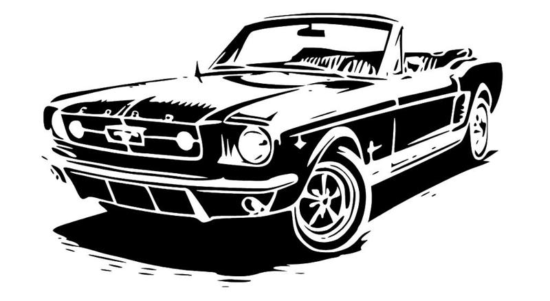 66 Ford Mustang Convertable Stencil