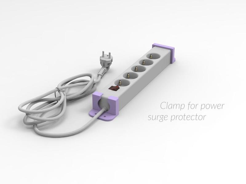 Camp-holder for surge protector
