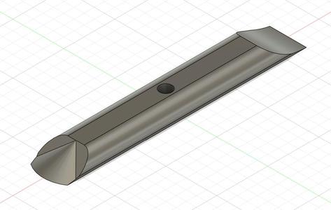 Scraper for 3D prints (two sides: flat and round)