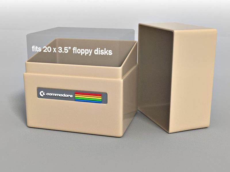 Commodore 64 Style 3.5" Floppydisk Box (fits 20)