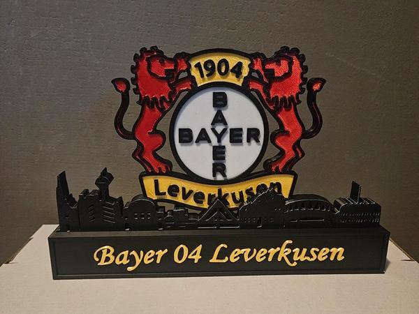 Bayer 04 Leverkusen with Leverkusen skyline