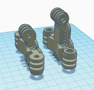 GoPro Helmet Adapter Added vertical pins