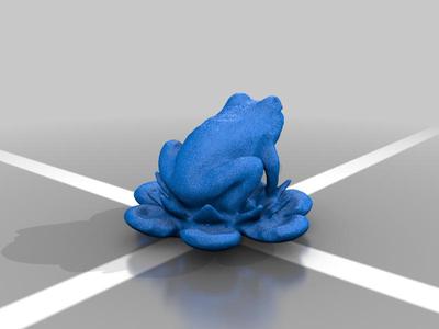 A frog sitting on a lotus flower