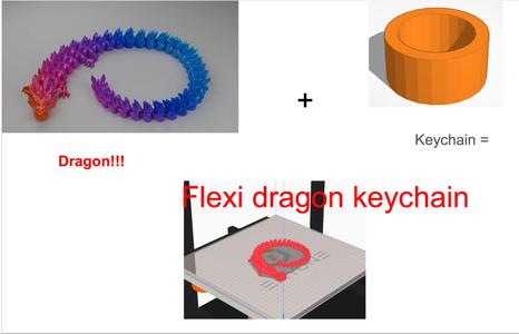 articulated  Crystal dragon keychain