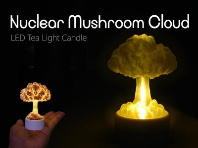 Nuclear Mushroom Cloud [LED Tea Light Candle Lamp]