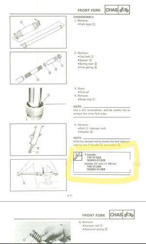 YAMAHA DAMPER ROD FORK HOLDER 9089001388 27 mm