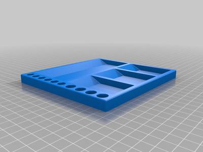 Screw box holder with slots and Wiha bits holders