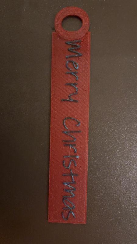Single Extruder Multicoloured Christmas Bookmark
