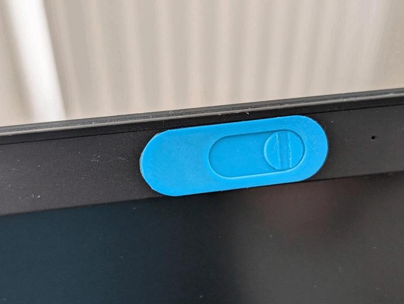 Webcam privacy shutter <0.5g <5mins <1mm thick 