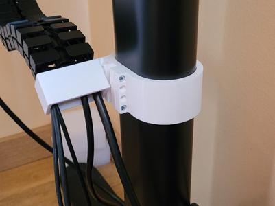 Desk cable chain holder for motorized desk