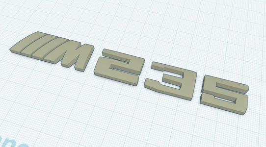 BMW M235 Badge