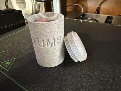 Simple Medicine Container (Screw Top Lid)