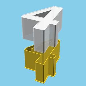 DIGIT FOUR, nestable box (v1)