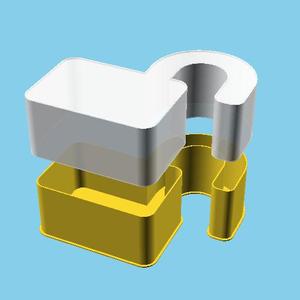 Padlock Full Open, nestable box (v1)