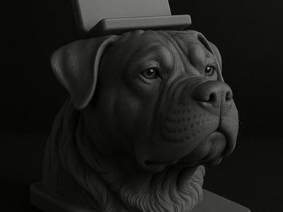 Phone Stand - Statue Rottweiler