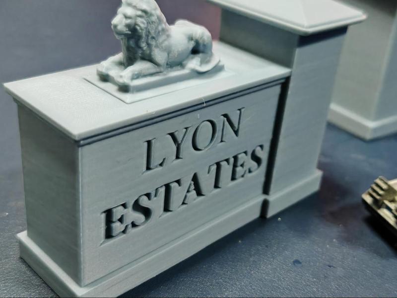 Back to the Future Lyon Estates Entrance Pillars