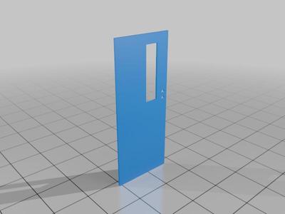 School Utility panel 1:48 door