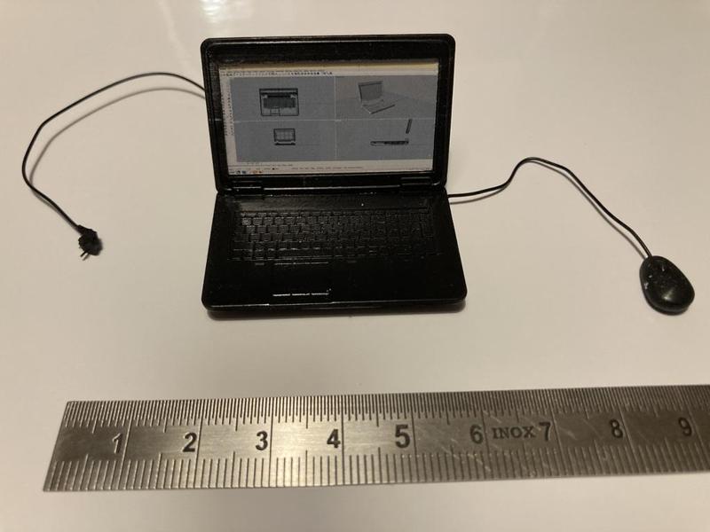 laptop size 1:10 for dollhouse or diorama