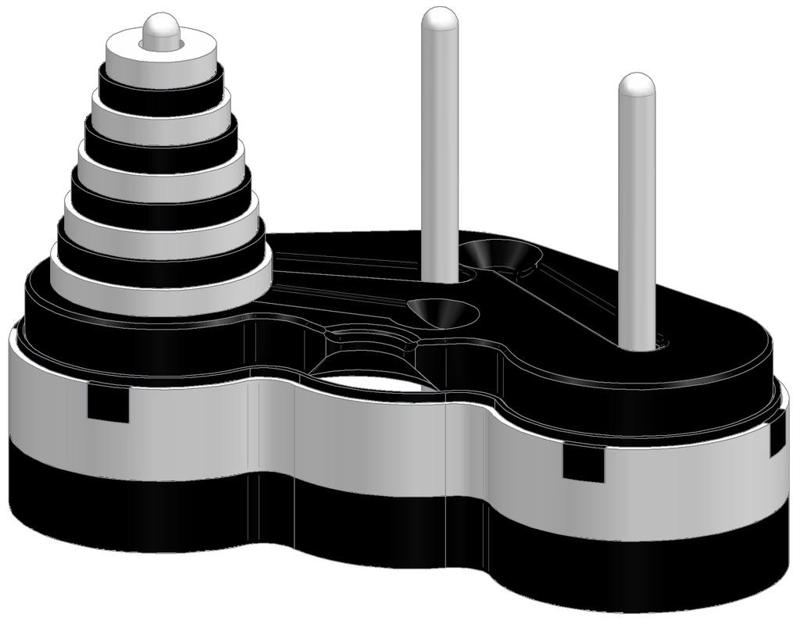 Torre de Hanoi (Rompecabezas - Juego Matemático - Juego de Destreza Mental) ⇌ Tower of Hanoi (Puzzle - Mathematical Game - Mental Skills Game)