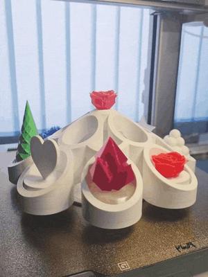 Dining Table Decoration with Interchangeable Inserts