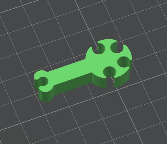 A1 Mini AMS Lite PTFE Bowden Tube Clip with distancer for power cable 