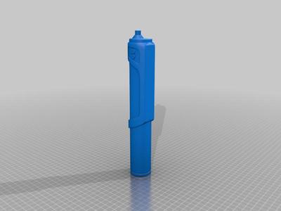 Sidearm main body - 120% scale and removed tip