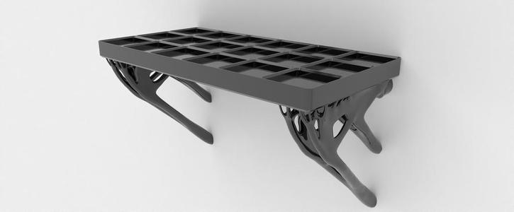 generative gridfinity shelf (oscilloscope probe holder)