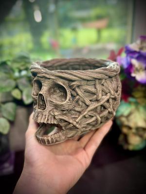 Skull weaved basket