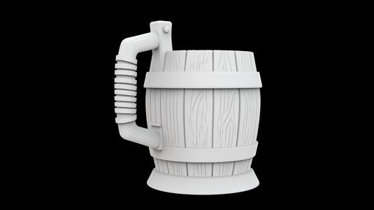 Viking Barrel Pint Cozy 3D Printable Cup Holder