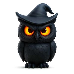 Halloween Owl with Witch Hat – 3D Printable Model
