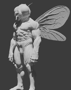 Fly Man - Fly - Hyperrealistic 3D Figure