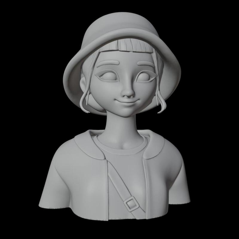 Zoey Bust – KPOP Demon Hunters Fan Art