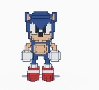 Pixelated Sonic from ( Sonic CD)
