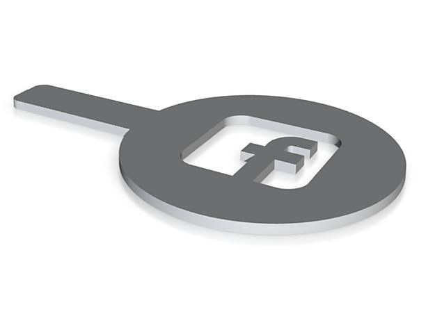 Facebook Logo Coffee Chocolate Stencil