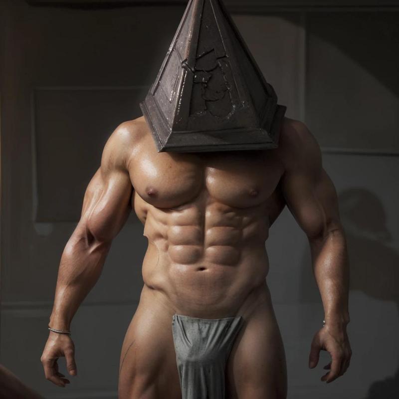 Pyramid Head (Silent Hill), Male, Muscular, Pectoral Male
