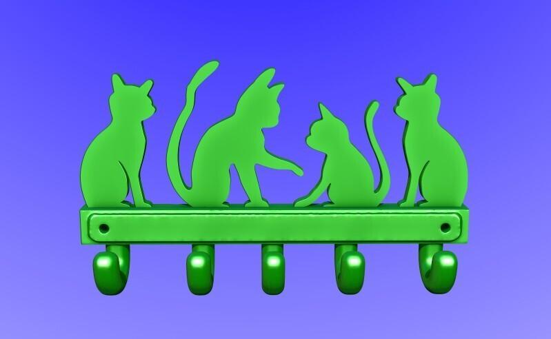 CAT KEY HANGER COAT HANGER