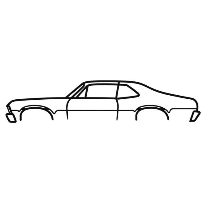 Chevrolet Nova 1968 Silhouette Wall Art