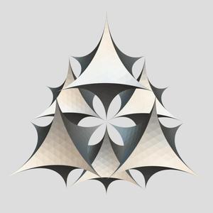 Hyperbolic Octahedron Fractal | Additive Sierpinski Style | Level 1