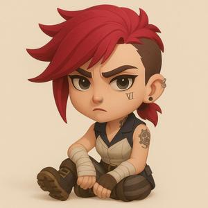 I saw League of Legends Arcane chibi cute