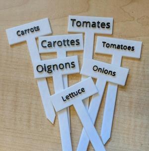 Vegetables/Herbs garden signs/tags/labels - Marqueurs/étiquettes/affiches pour légumes/herbes de jardin