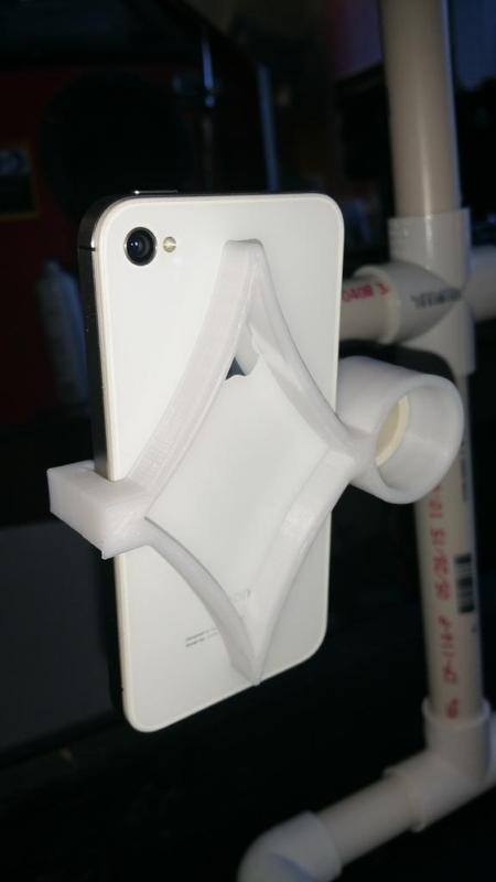 iPhone 4, 4S, 5, 5S, SE 3/4 inch PVC pipe holder