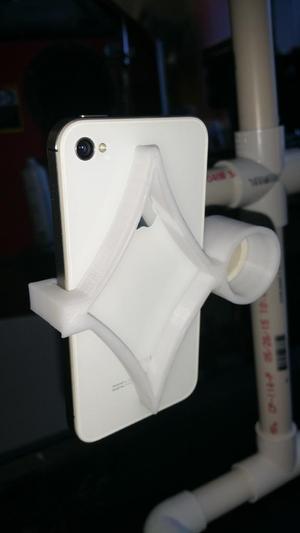 iPhone 4, 4S, 5, 5S, SE 3/4 inch PVC pipe holder