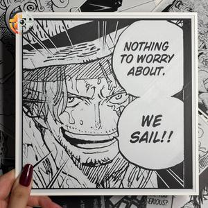 SHANKS | ONE PIECE - WALL ART - DESK DECORATION - HUEFORGEENTHUSIAST - MANGA PANEL