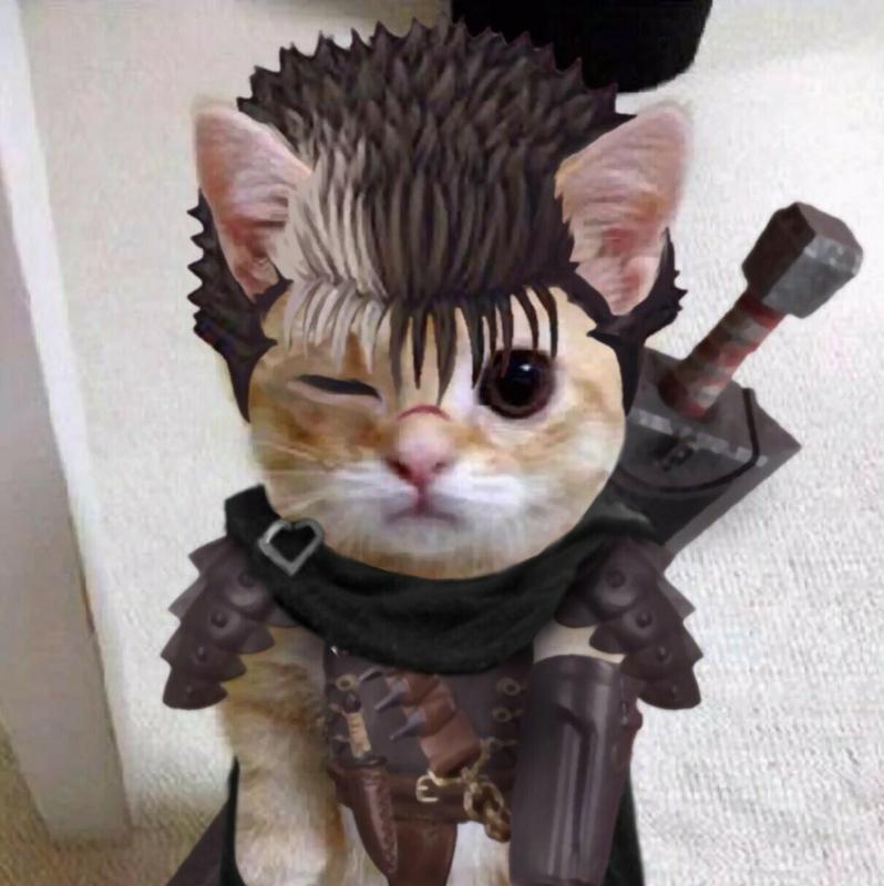 El Gato Cat as Guts from Berserk