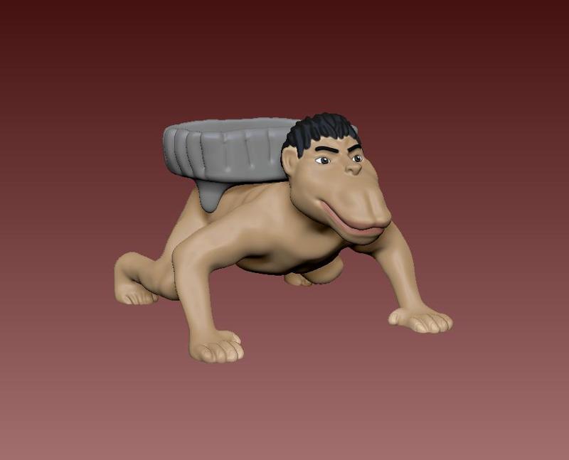 cart titan from attack of titan as a flower pot pencil case ashtray