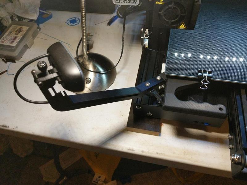 Ender 3 Bed Handle with C270 Camera Arm